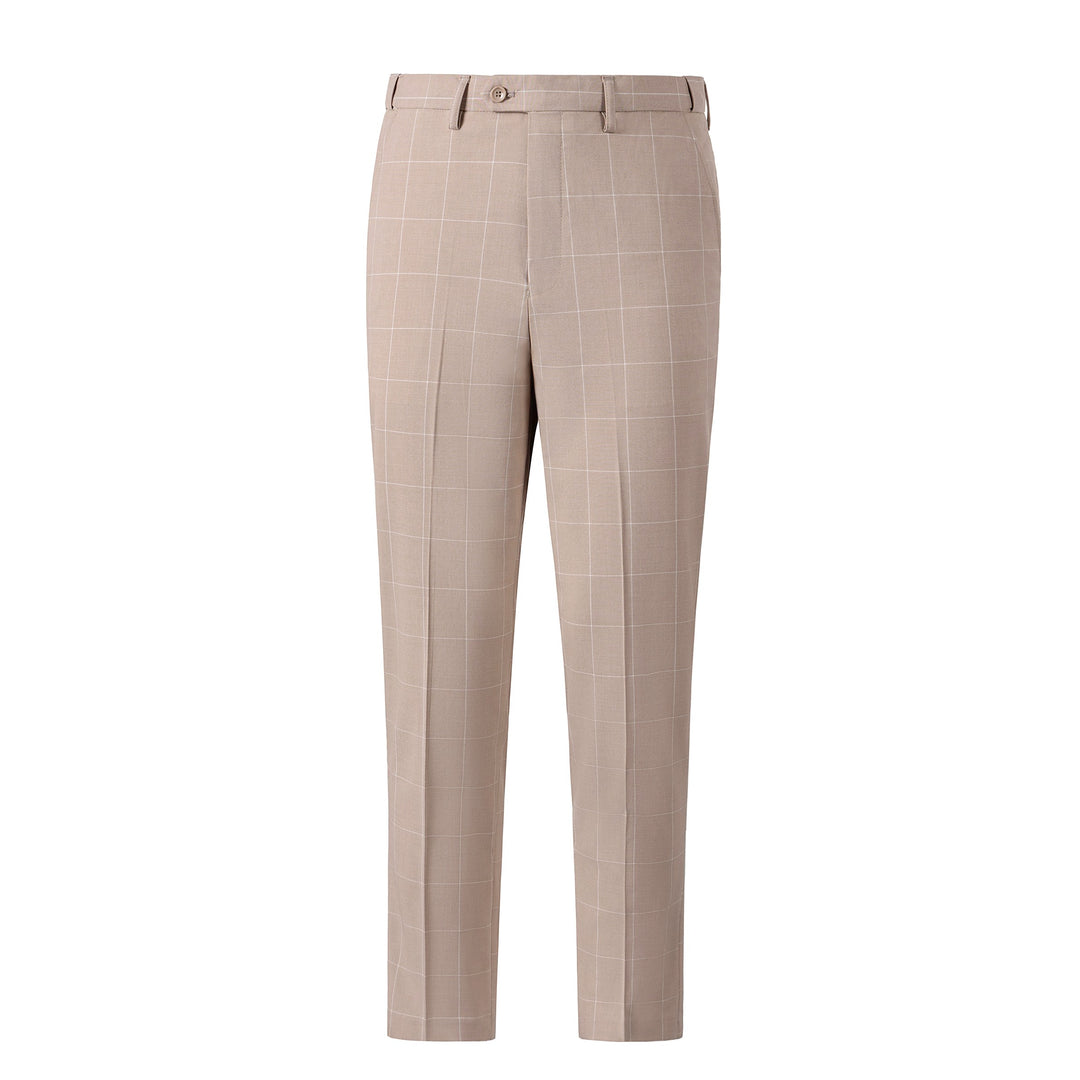 Bllmen Beige 3 Pieces Mens Suit Peak Lapel Tuxedos ST017