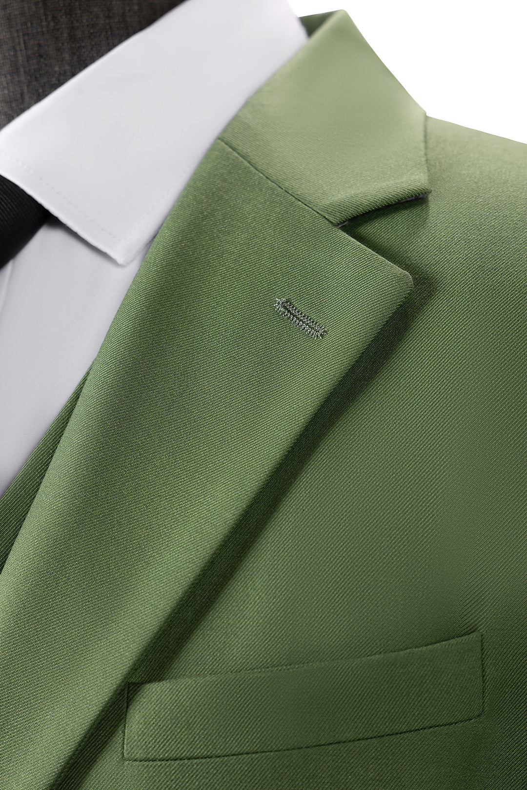 Bllmen Olive Green 3 Pieces Mens Suit Notch Lapel Tuxedos ST006