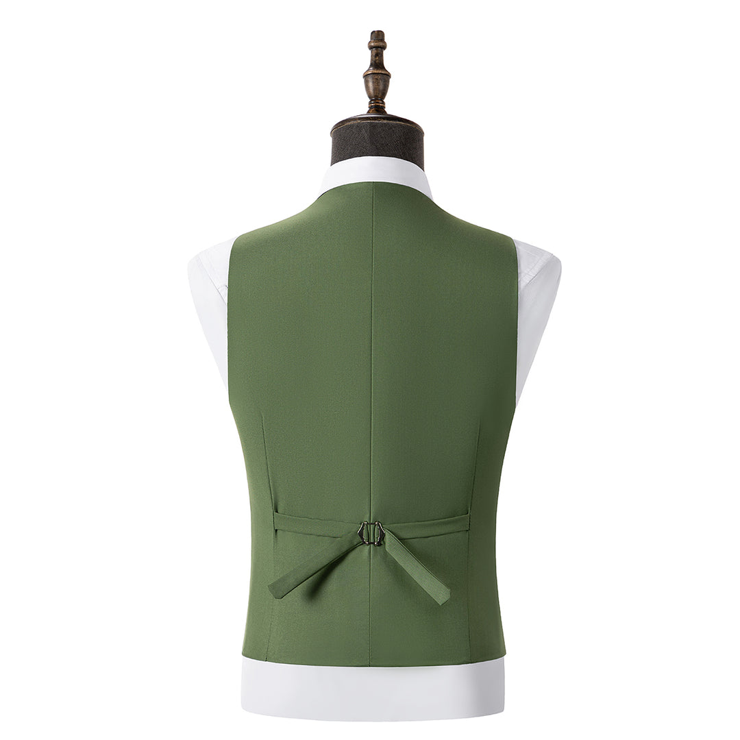 Bllmen Olive Green 3 Pieces Mens Suit Notch Lapel Tuxedos ST006