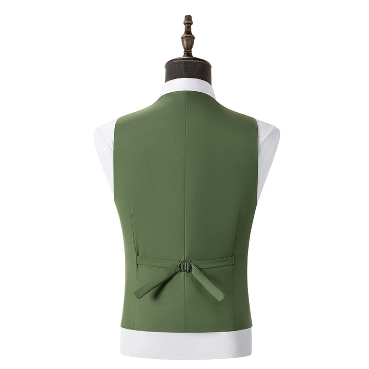 Bllmen Olive Green 3 Pieces Mens Suit Notch Lapel Tuxedos ST006