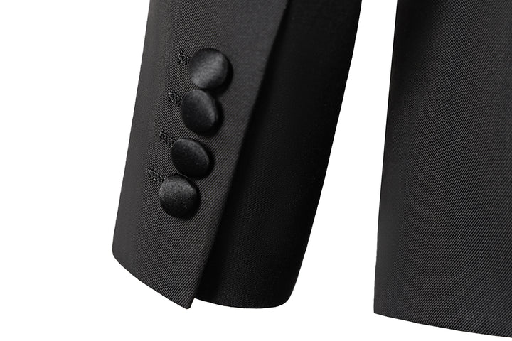 Bllmen Black 3 Pieces Mens Suit Shawl Lapel Tuxedos ST004