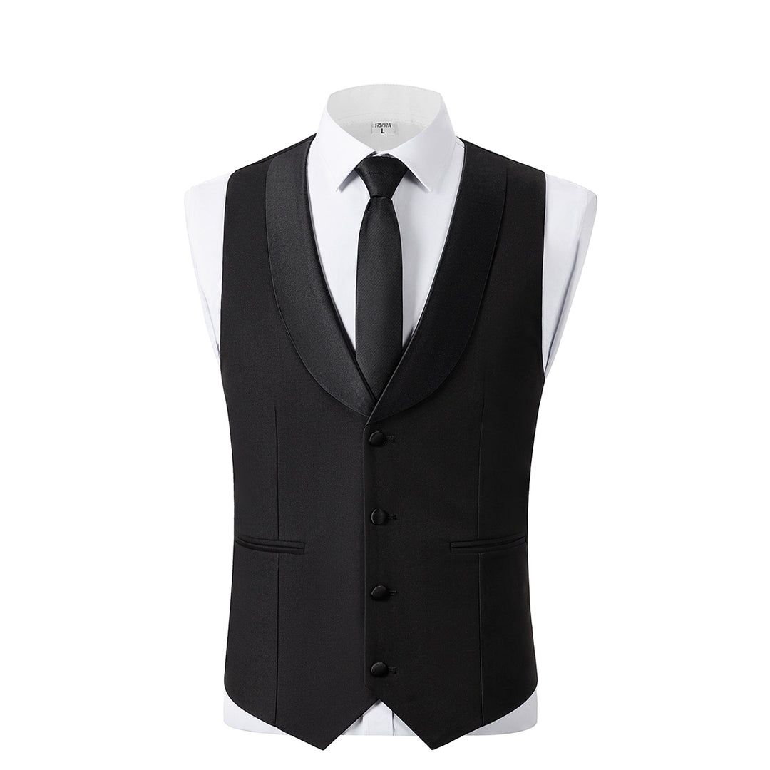Bllmen Black 3 Pieces Mens Suit Shawl Lapel Tuxedos ST004