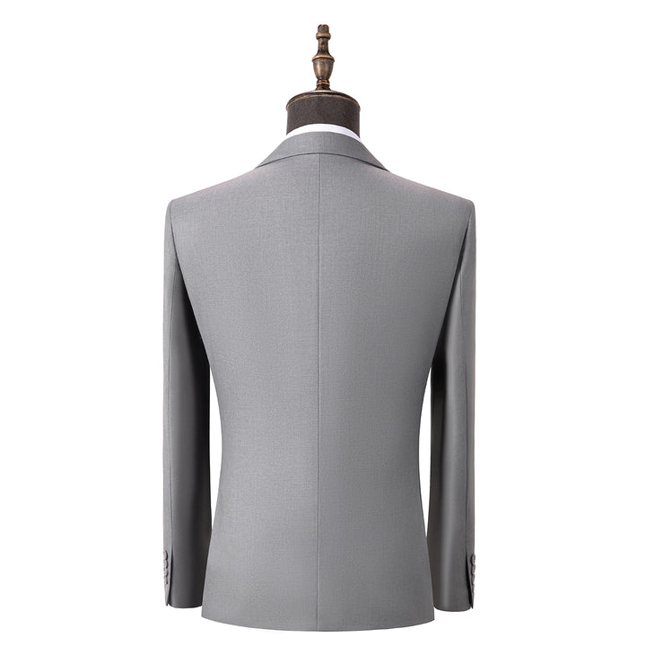 Bllmen Silver 3 Pieces Mens Suit Peak Lapel Tuxedos ST005