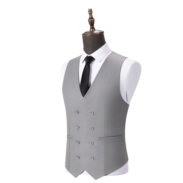 Bllmen Silver 3 Pieces Mens Suit Peak Lapel Tuxedos ST005