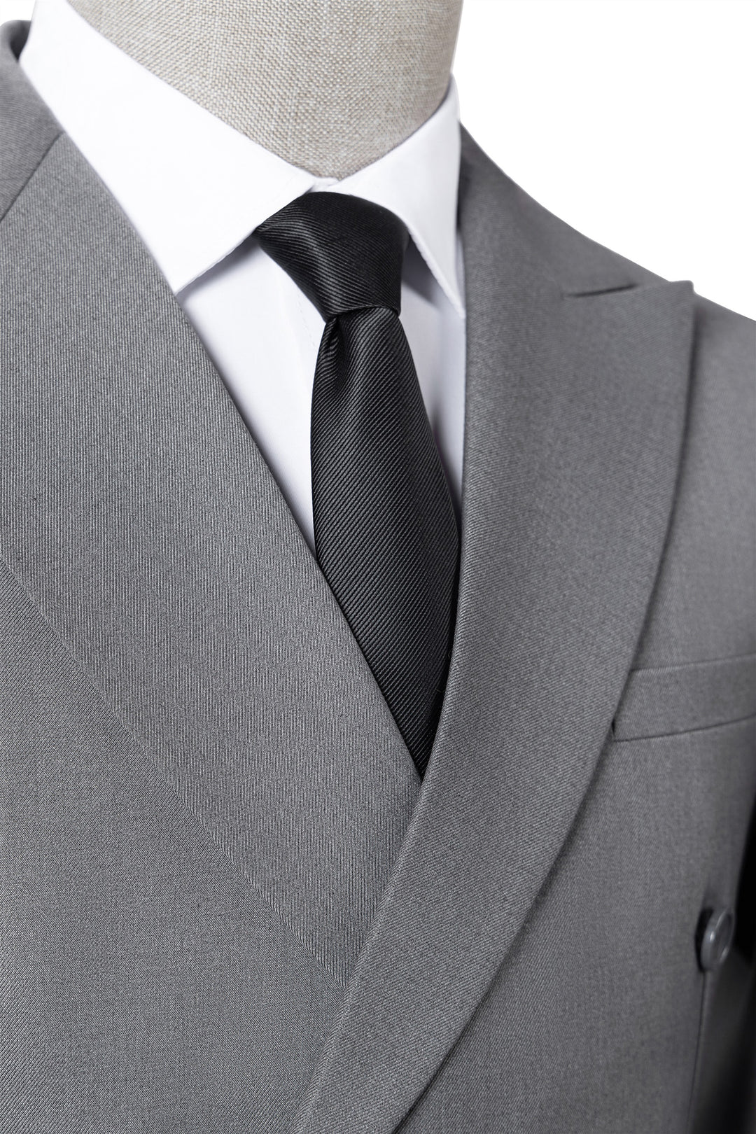 Bllmen Grey 2 Pieces Solid Peak Lapel Men's Suit ST002
