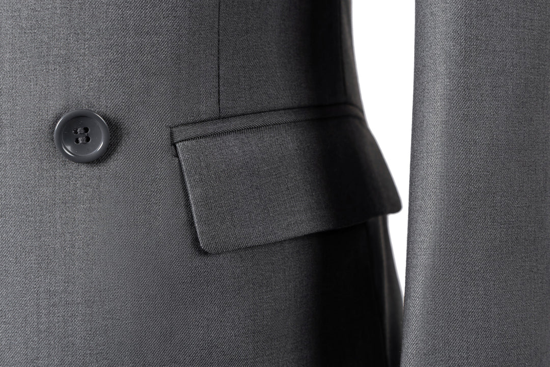 Bllmen Grey 2 Pieces Solid Peak Lapel Men's Suit ST002