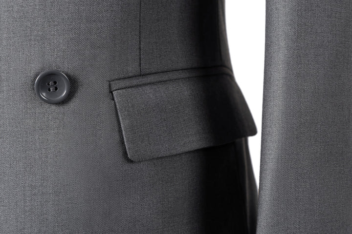 Bllmen Grey 2 Pieces Solid Peak Lapel Men's Suit ST002