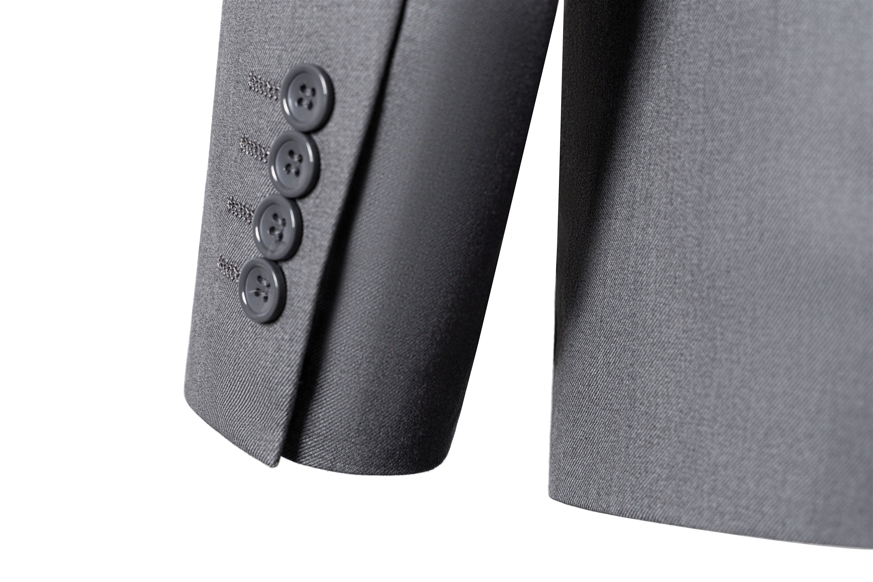 Bllmen Grey 2 Pieces Solid Peak Lapel Men's Suit ST002
