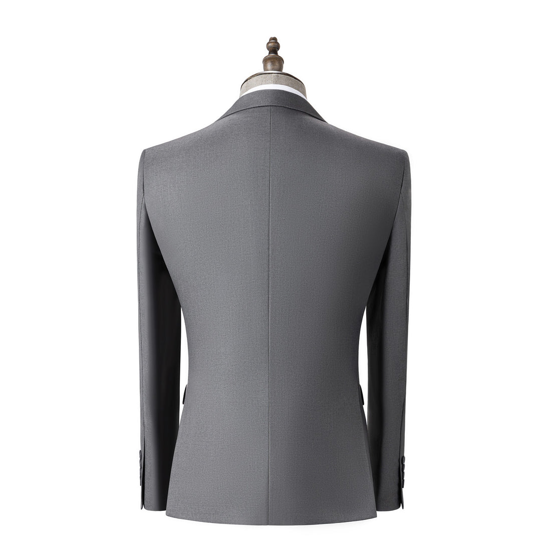 Bllmen Grey 2 Pieces Solid Peak Lapel Men's Suit ST002