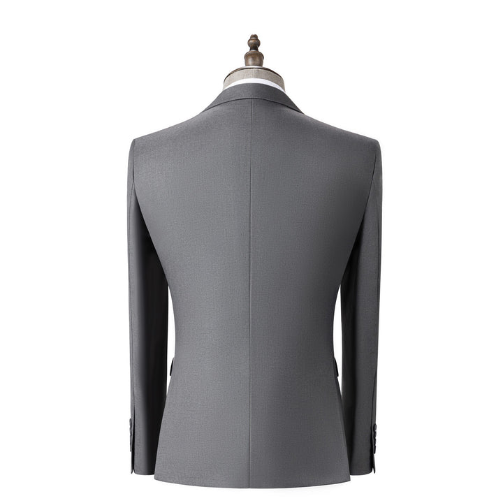 Bllmen Grey 2 Pieces Solid Peak Lapel Men's Suit ST002
