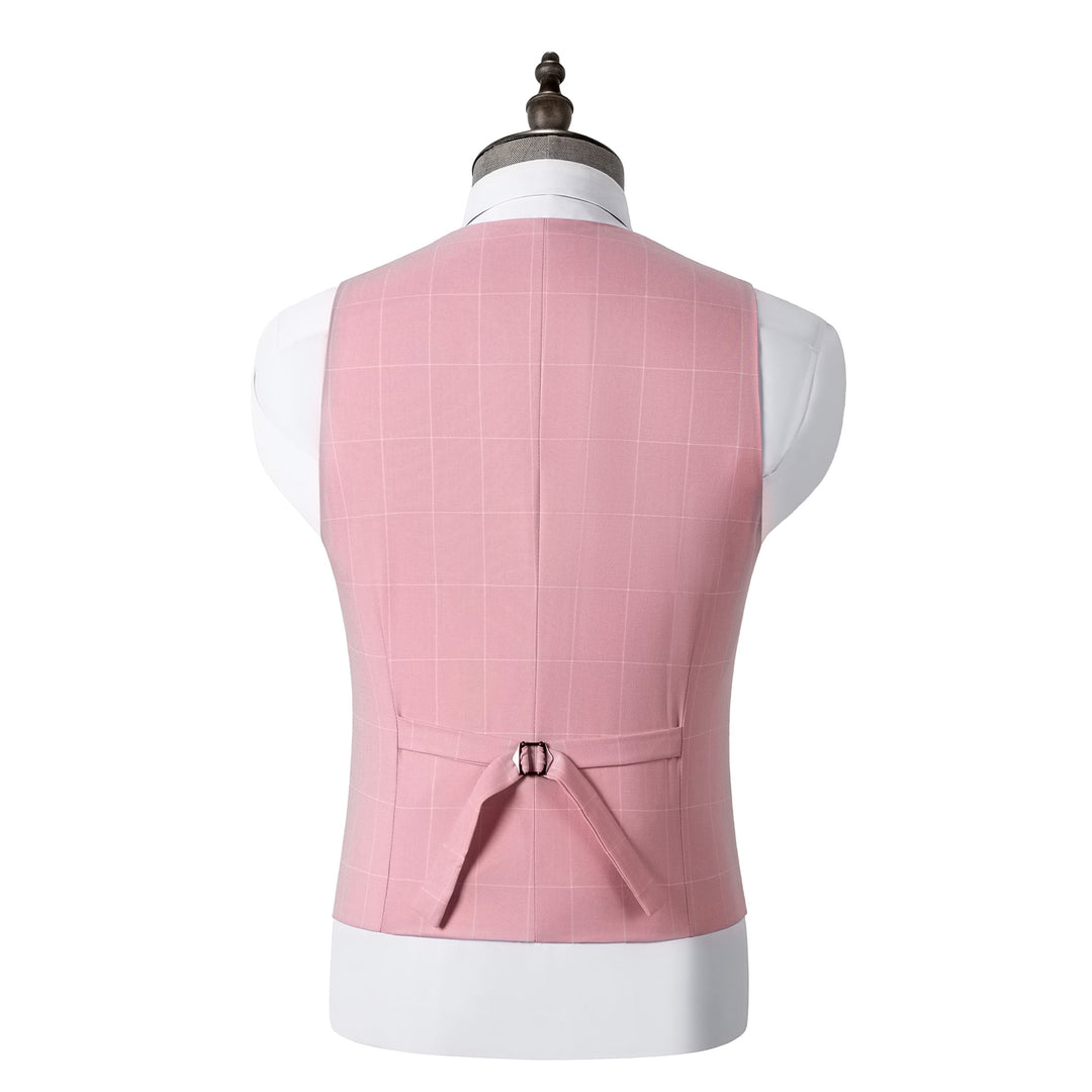 Bllmen Pink 3 Pieces Mens Suit Peak Lapel Tuxedos ST017