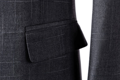 Bllmen Grey 3 Pieces Mens Suit Peak Lapel Tuxedos ST019