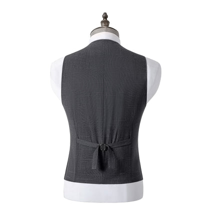 Bllmen Grey 3 Pieces Mens Suit Peak Lapel Tuxedos ST019