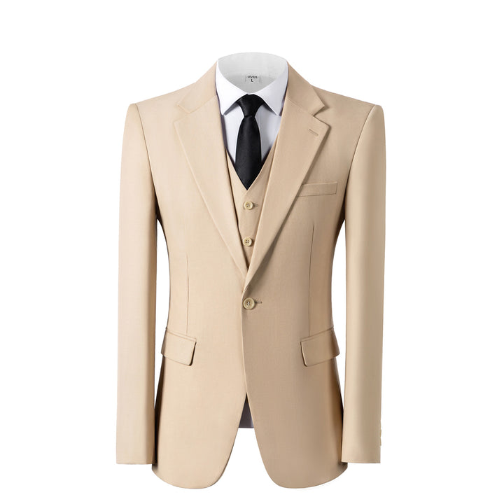 Bllmen Champagne 3 Pieces Mens Suit Notch Lapel Tuxedos ST003