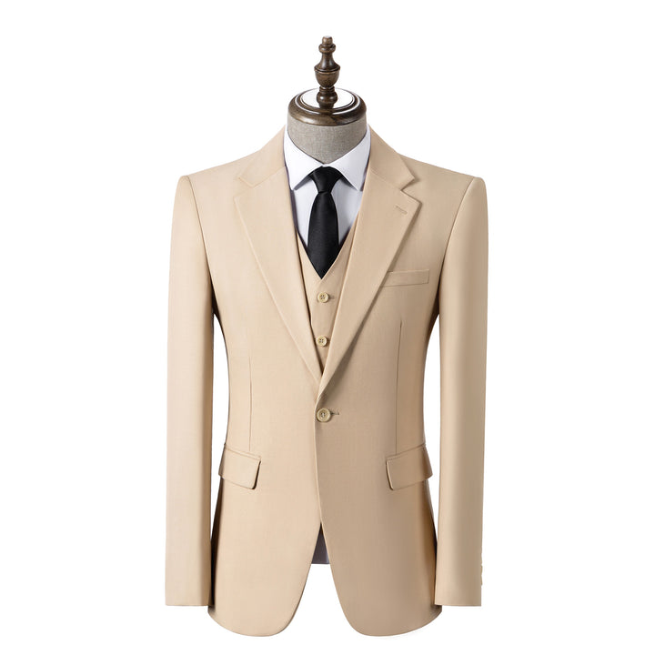 Bllmen Champagne 3 Pieces Mens Suit Notch Lapel Tuxedos ST003