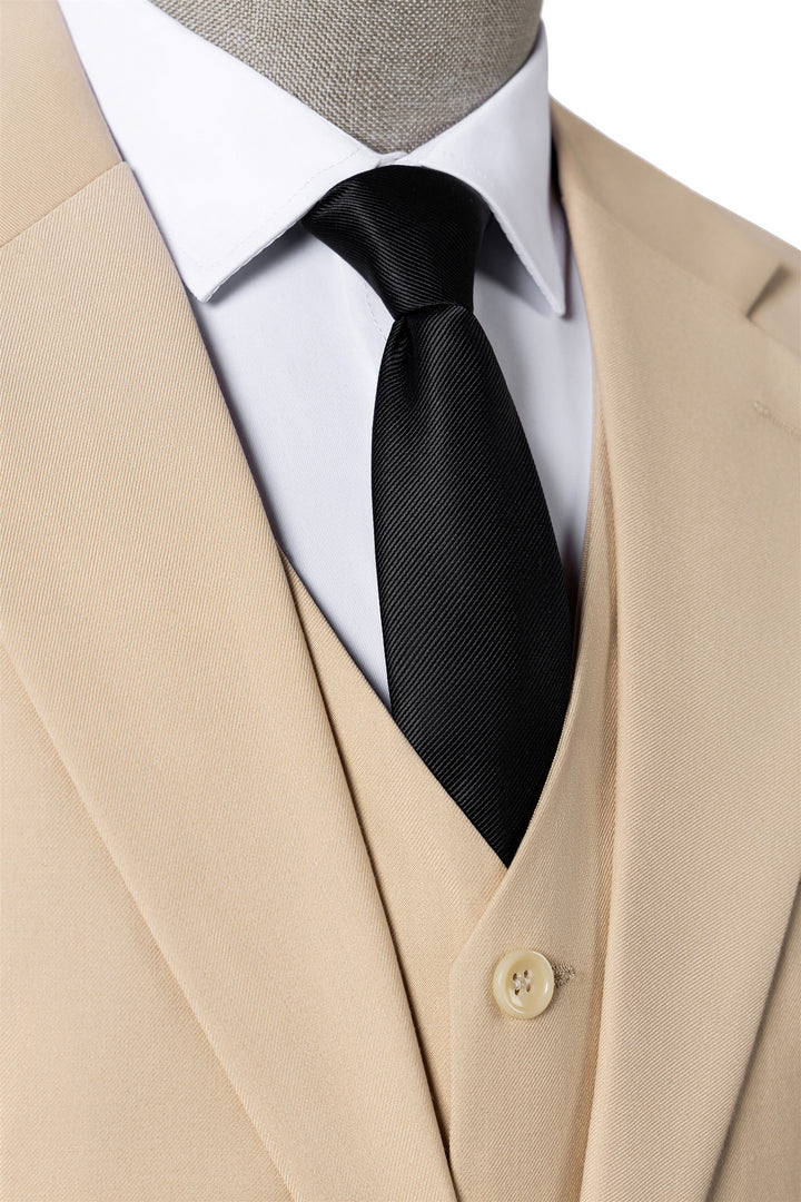 Bllmen Champagne 3 Pieces Mens Suit Notch Lapel Tuxedos ST003