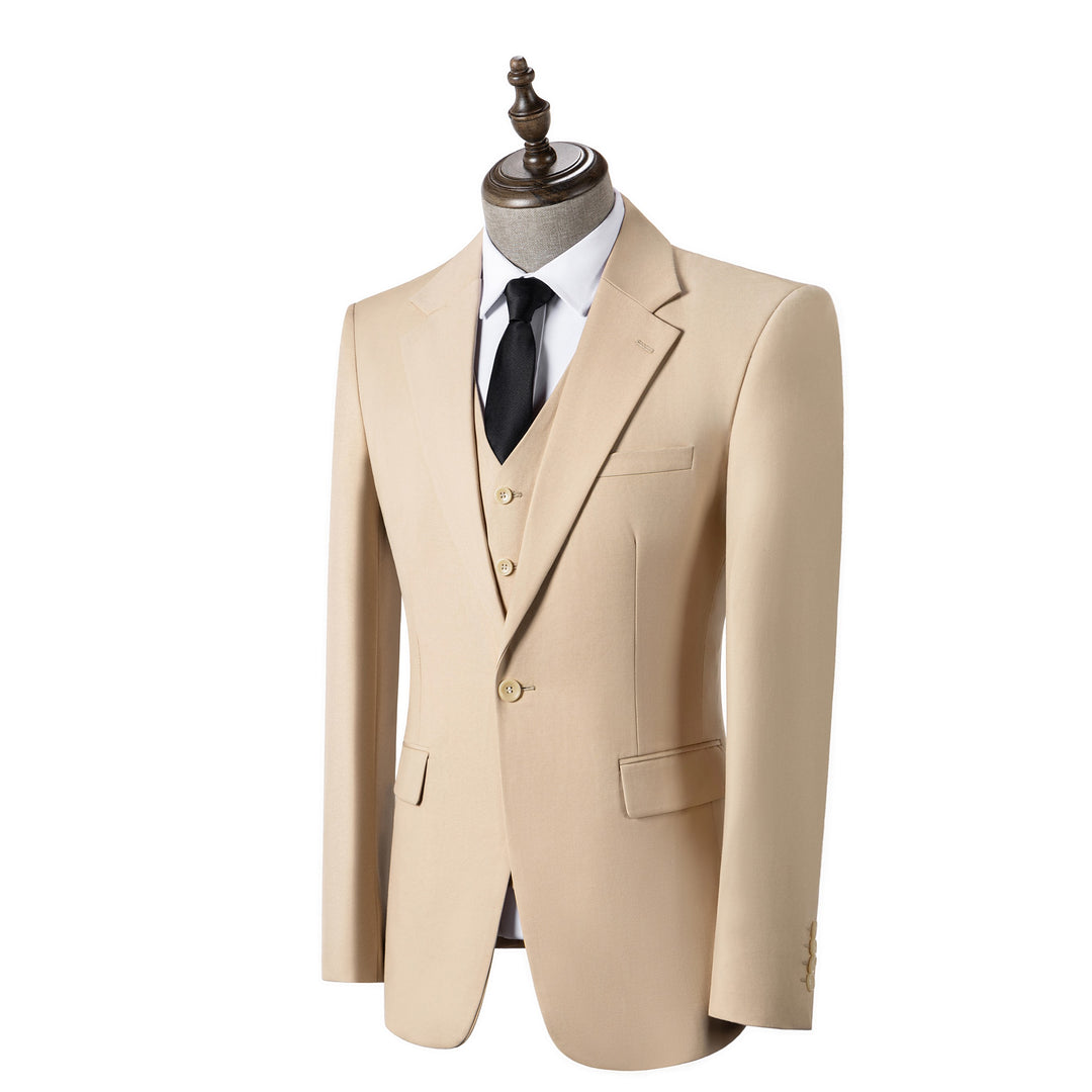 Bllmen Champagne 3 Pieces Mens Suit Notch Lapel Tuxedos ST003