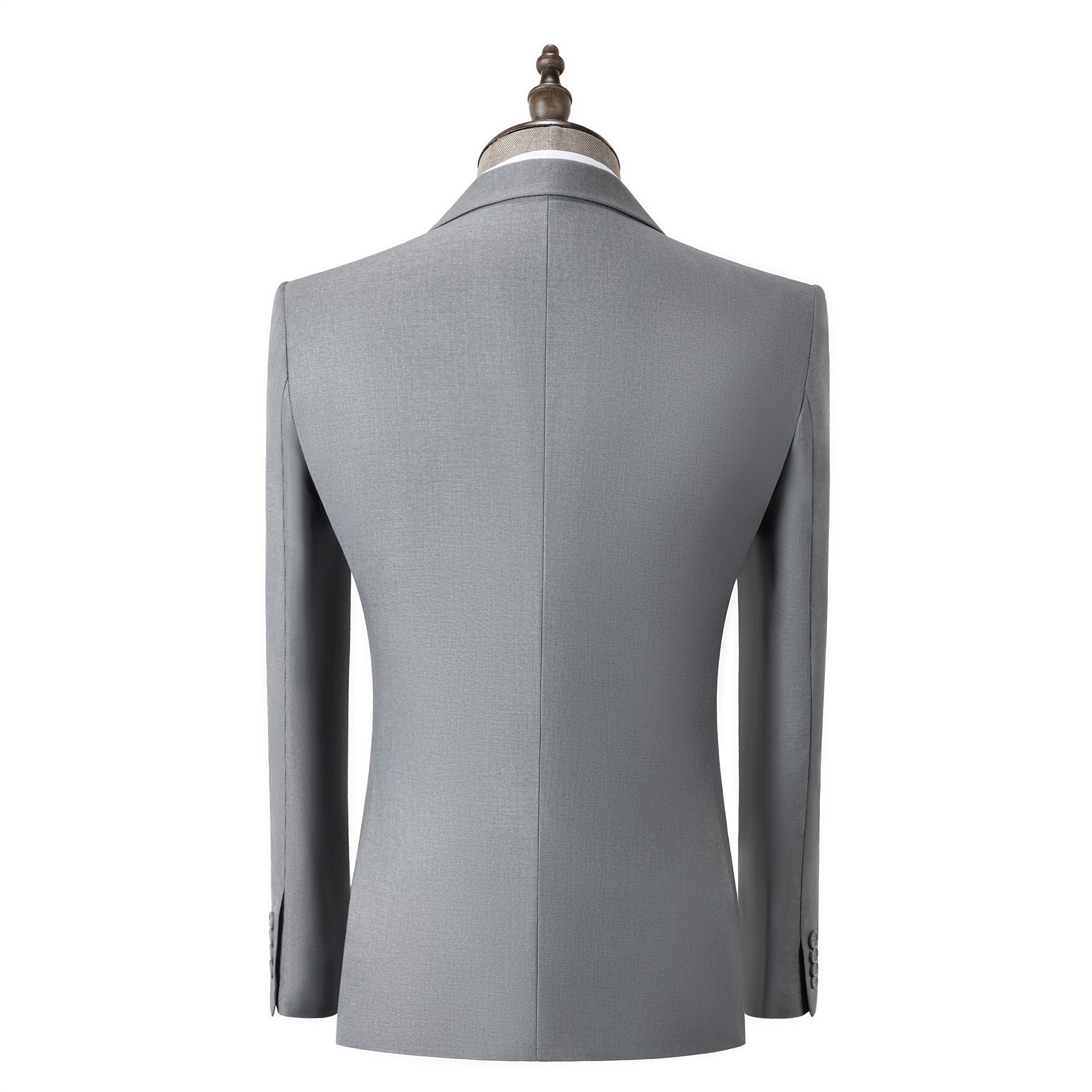 Bllmen Silver 3 Pieces Mens Suit Notch Lapel Tuxedos ST003