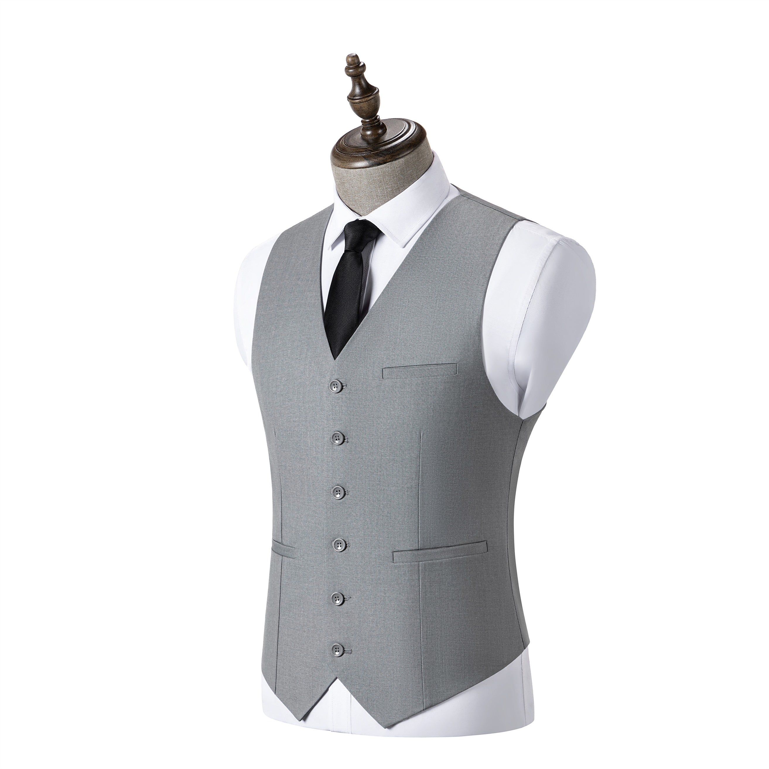 Bllmen Silver 3 Pieces Mens Suit Notch Lapel Tuxedos ST003