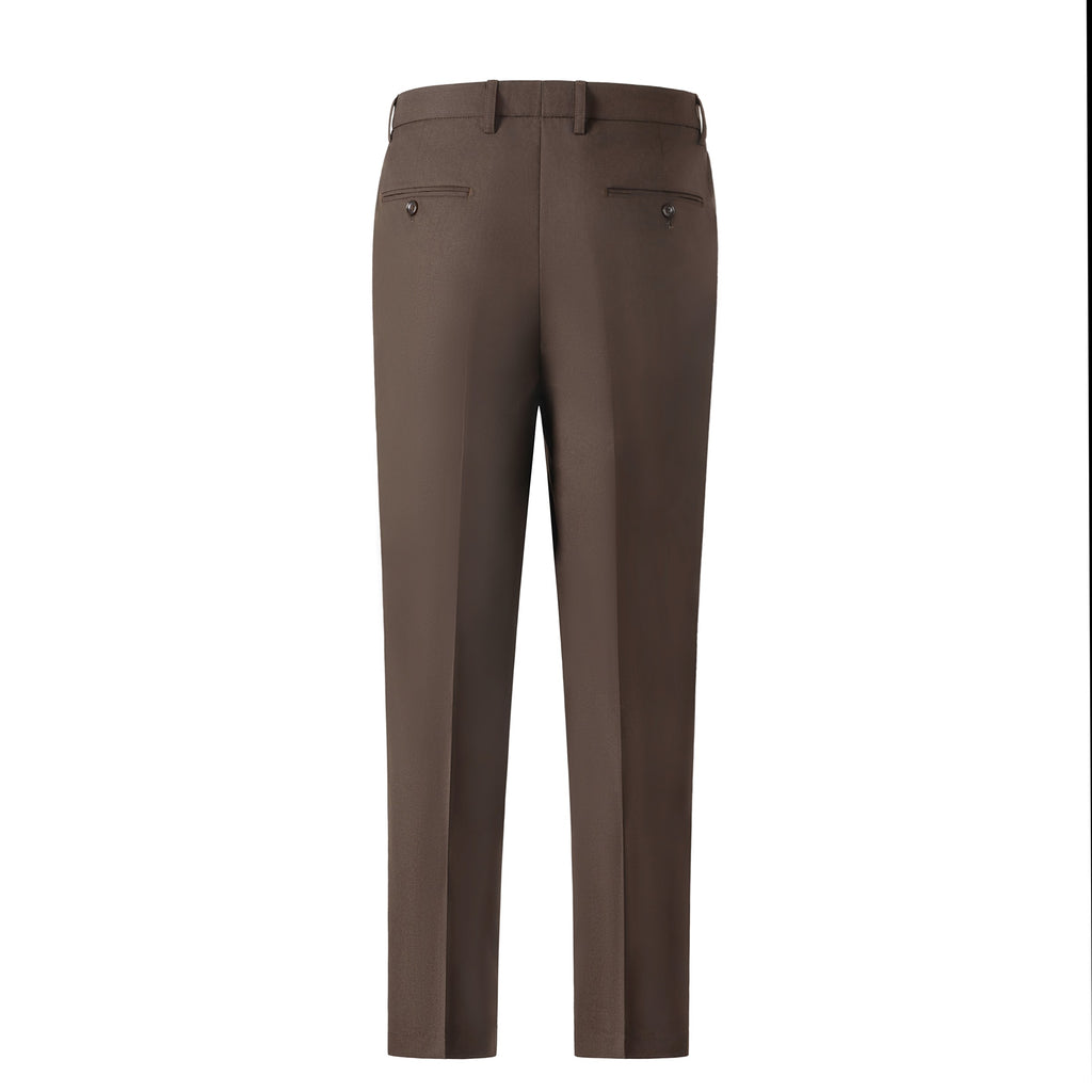 Bllmen Brown 2 Pieces Solid Peak Lapel Men's Suit ST002