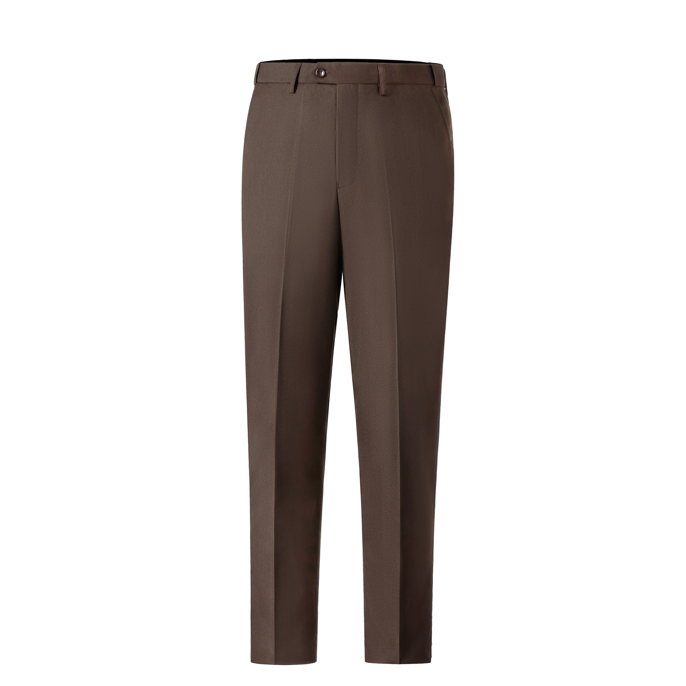 Bllmen Brown 2 Pieces Solid Peak Lapel Men's Suit ST002