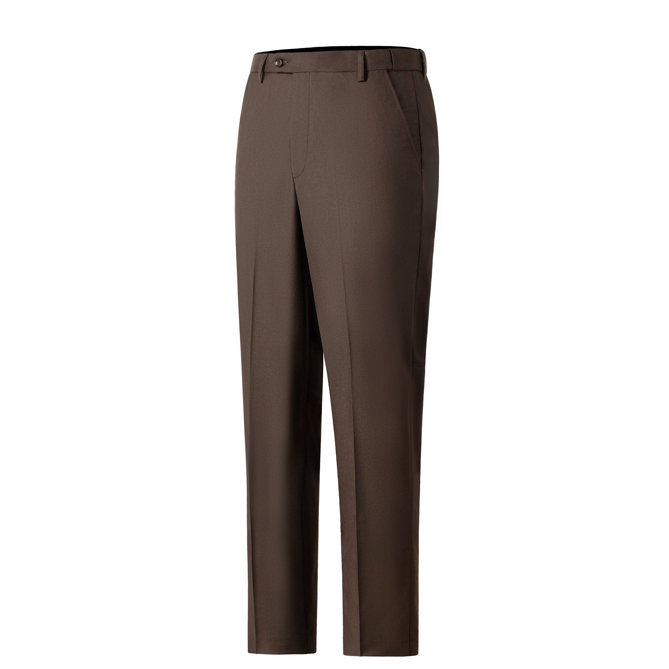 Bllmen Brown 2 Pieces Solid Peak Lapel Men's Suit ST002
