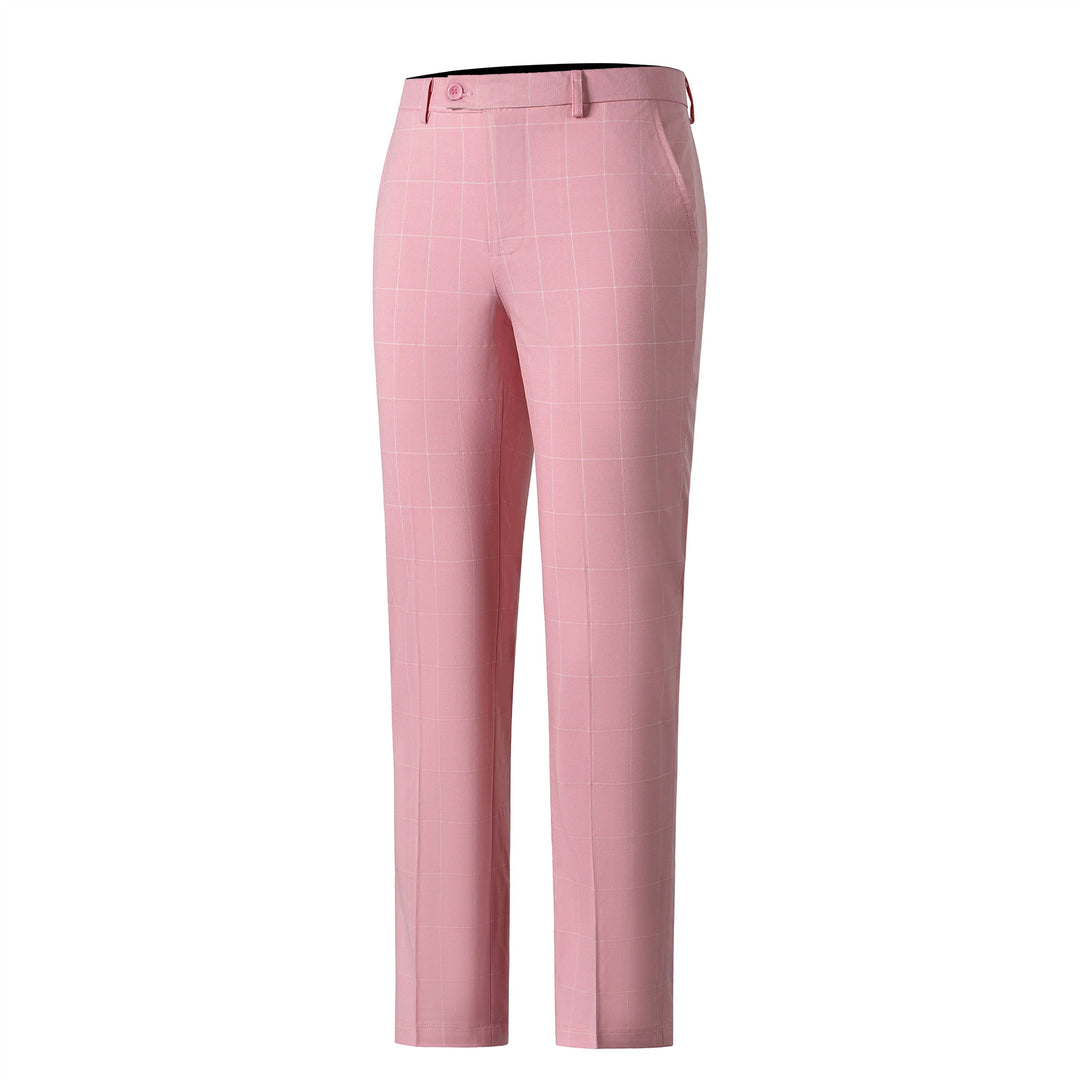 Bllmen Pink 3 Pieces Mens Suit Peak Lapel Tuxedos ST017