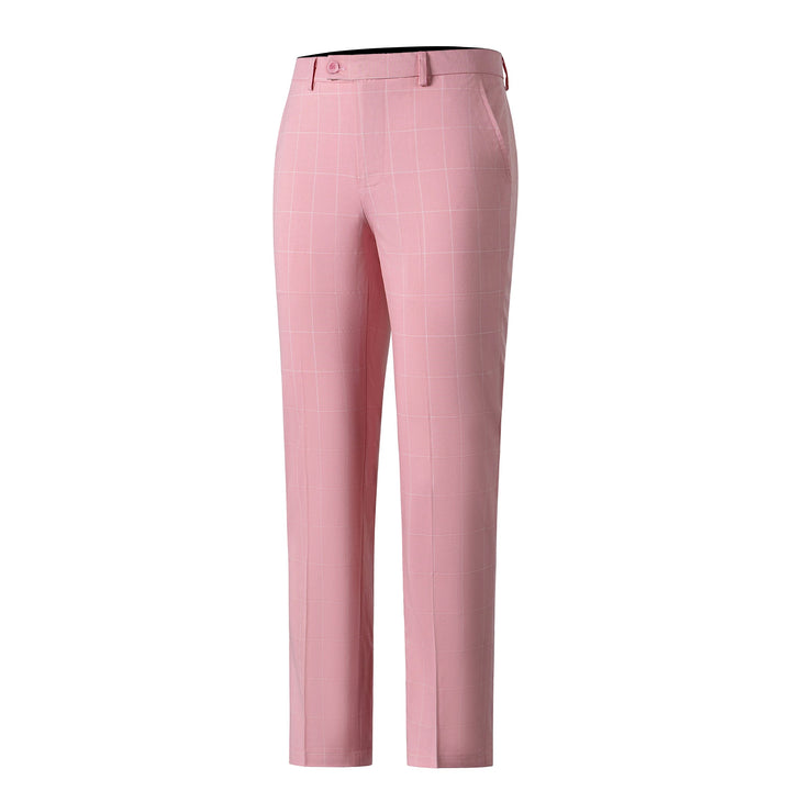 Bllmen Pink 3 Pieces Mens Suit Peak Lapel Tuxedos ST017