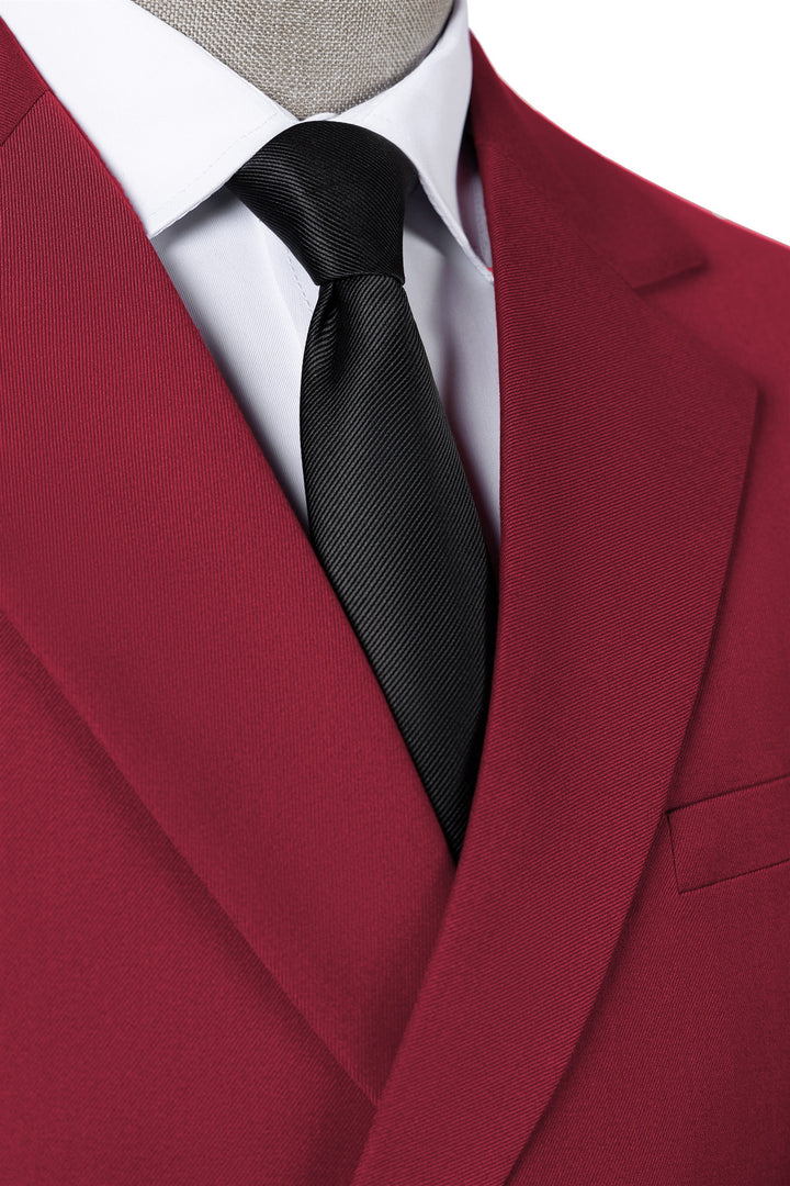 Bllmen Red 2 Pieces Mens Suit Notch Lapel Tuxedos ST014