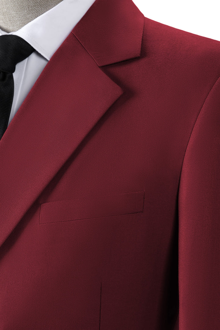 Bllmen Red 2 Pieces Mens Suit Notch Lapel Tuxedos ST014