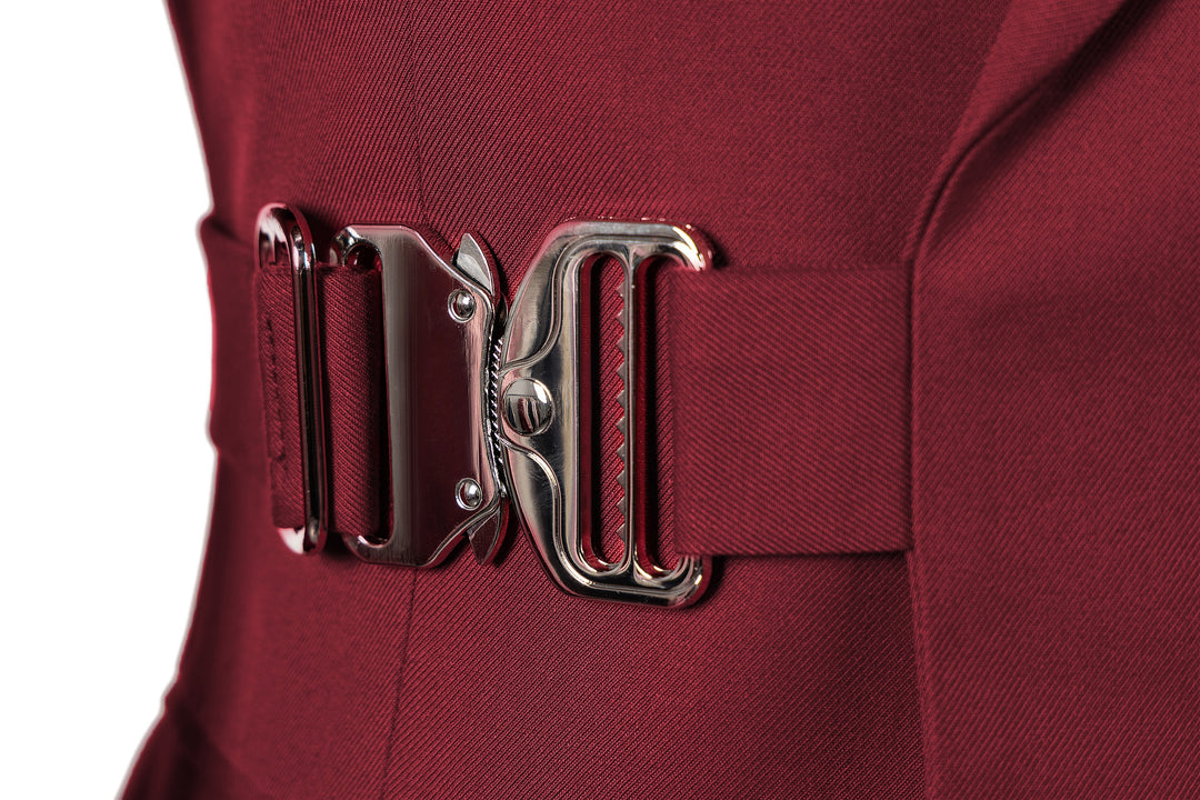 Bllmen Red 2 Pieces Mens Suit Notch Lapel Tuxedos ST014