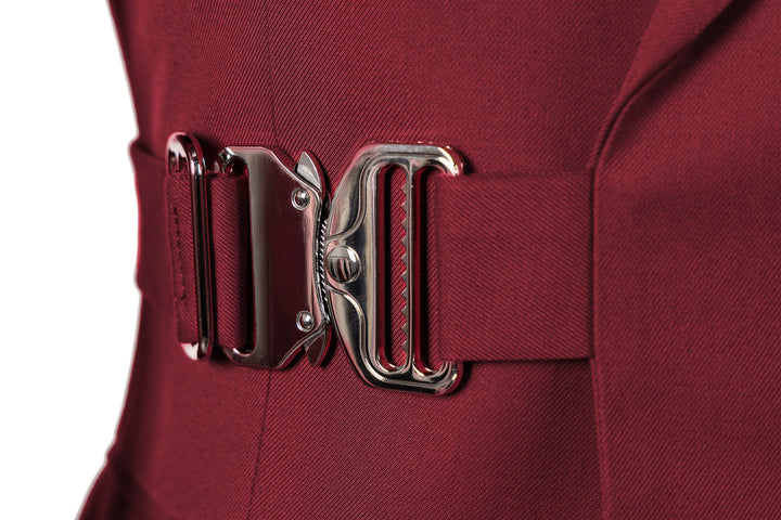 Bllmen Red 2 Pieces Mens Suit Notch Lapel Tuxedos ST014