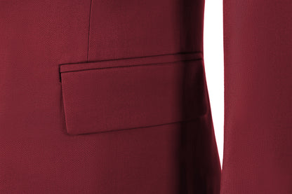 Bllmen Red 2 Pieces Mens Suit Notch Lapel Tuxedos ST014