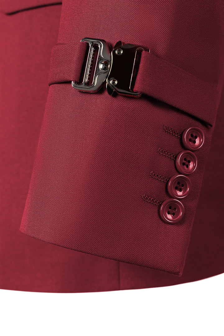 Bllmen Red 2 Pieces Mens Suit Notch Lapel Tuxedos ST014