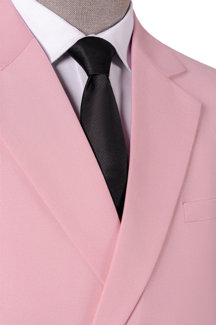 Bllmen Pink 2 Pieces Mens Suit Notch Lapel Tuxedos ST014