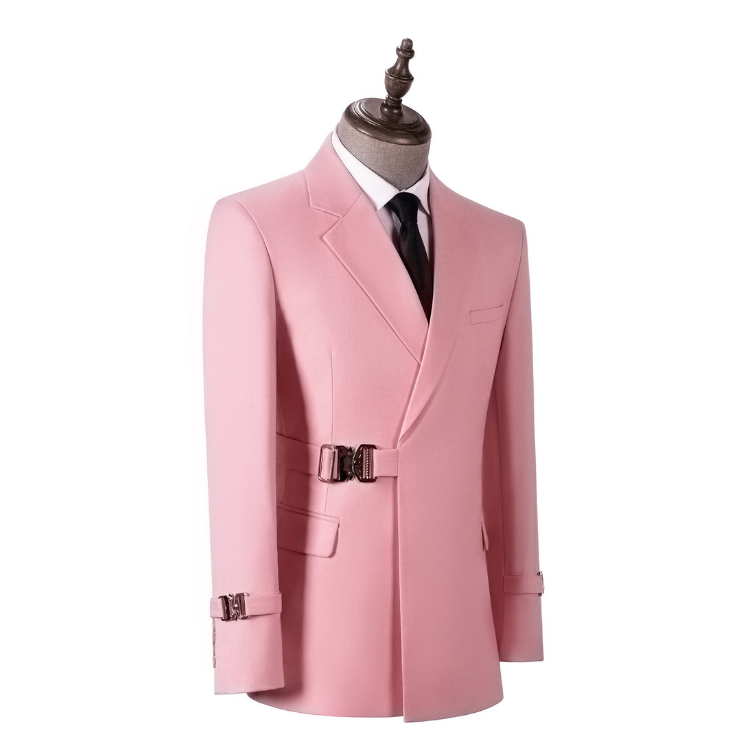 Bllmen Pink 2 Pieces Mens Suit Notch Lapel Tuxedos ST014