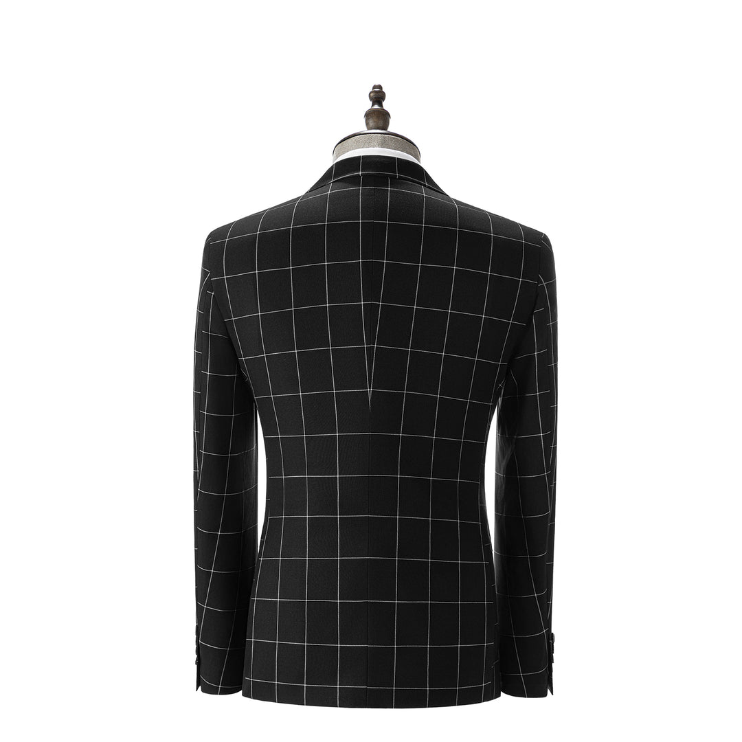 Bllmen Black 3 Pieces Mens Suit Peak Lapel Tuxedos ST017