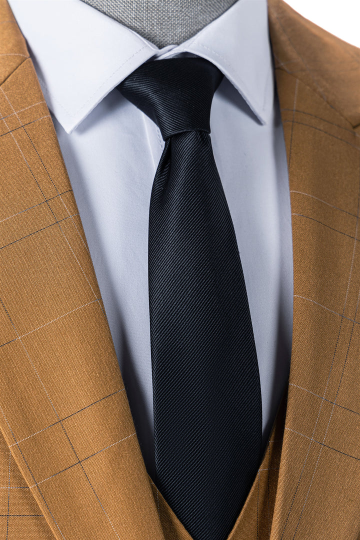 Bllmen Brown 3 Pieces Mens Suit Peak Lapel Tuxedos ST019