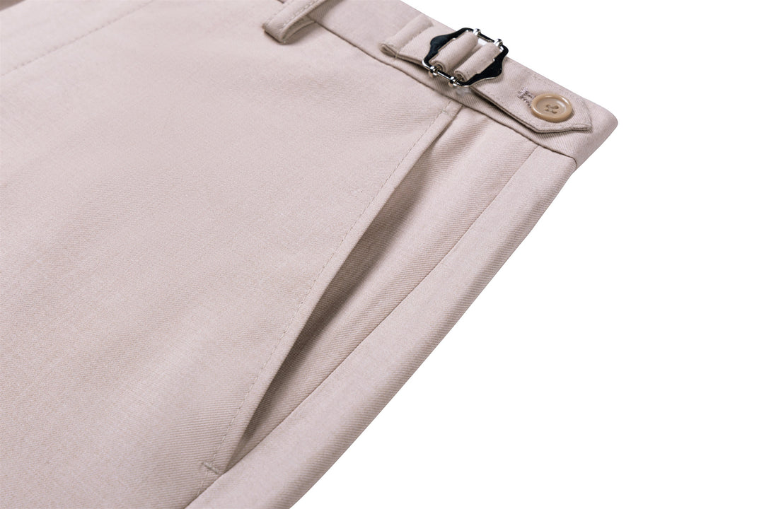 Bllmen Beige 3 Pieces Mens Suit Notch Lapel Tuxedos ST011