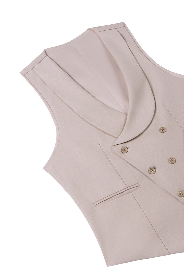 Bllmen Beige 3 Pieces Mens Suit Notch Lapel Tuxedos ST011