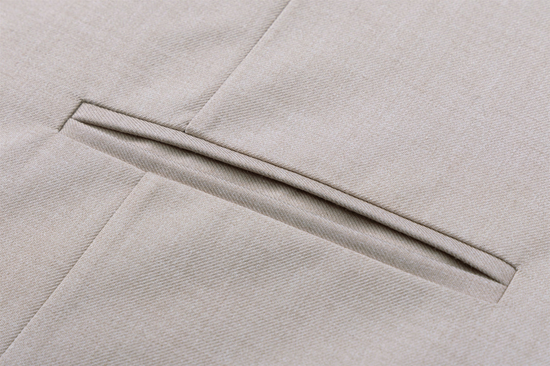 Bllmen Beige 3 Pieces Mens Suit Notch Lapel Tuxedos ST011