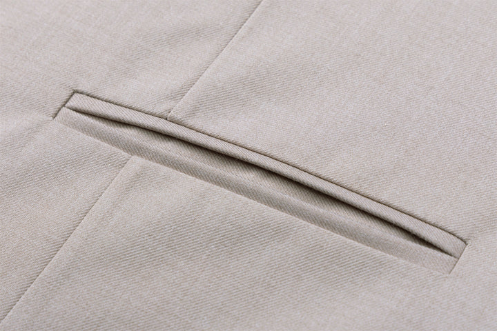 Bllmen Beige 3 Pieces Mens Suit Notch Lapel Tuxedos ST011