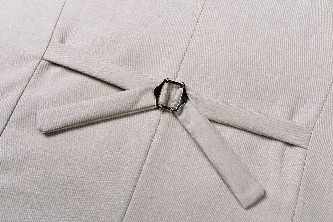 Bllmen Beige 3 Pieces Mens Suit Notch Lapel Tuxedos ST011