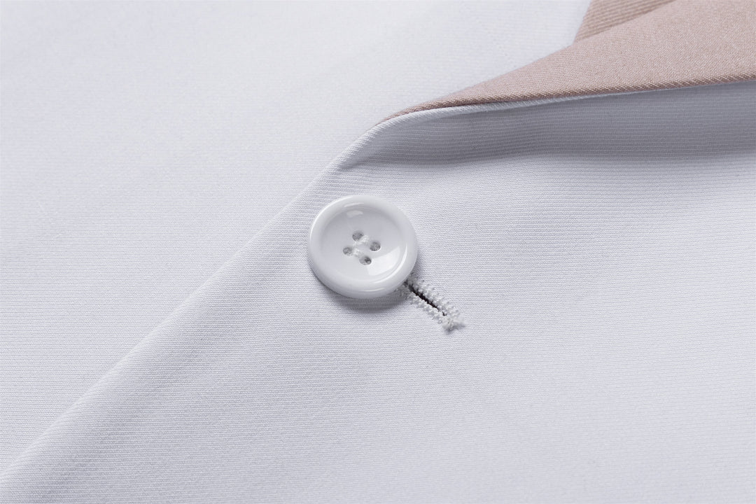 Bllmen Beige 3 Pieces Mens Suit Notch Lapel Tuxedos ST011