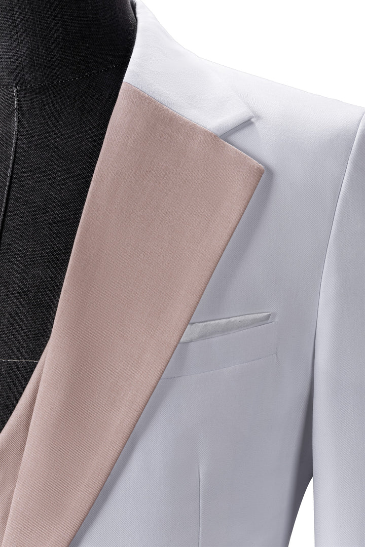 Bllmen Beige 3 Pieces Mens Suit Notch Lapel Tuxedos ST011